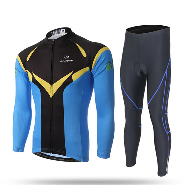 Racing suits two piece autumn thin outdoor sports long-sleeved moisture quick-drying bicycle suit