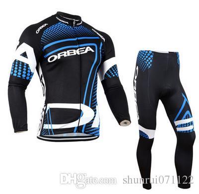 2017 ORBEA Spring & Autumn Men's Sportswear Long Sleeve Racing Suit Jersey Breathable 4D Padded Bicycle Wear Clothing Cycling Sets