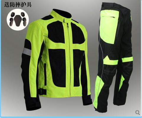 Summer Winter two styles! 2017 new Men's outdoor motorcycle racing jacket pants sets high quality Outdoors Sports motorcycle Racing Wear