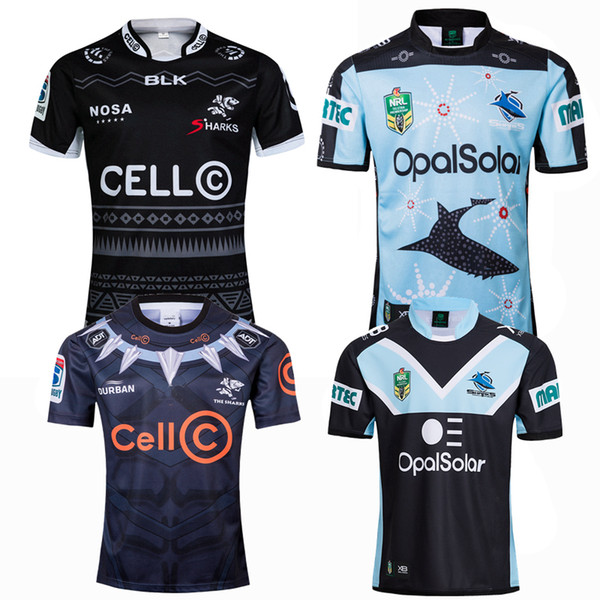 NEW 2018 2019 2020 Sharks NOSA RUGBY jersey 18 19 20 Top quality RWC NRL Super Sharks home and away Shirts Free Shipping S-3XL