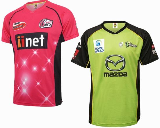 NEW 2016-2017 2018 sydney thunder cricket jersey 16 17 18 Top Thailand quality gentleman's game sydney Sixers Shirts Jerseys