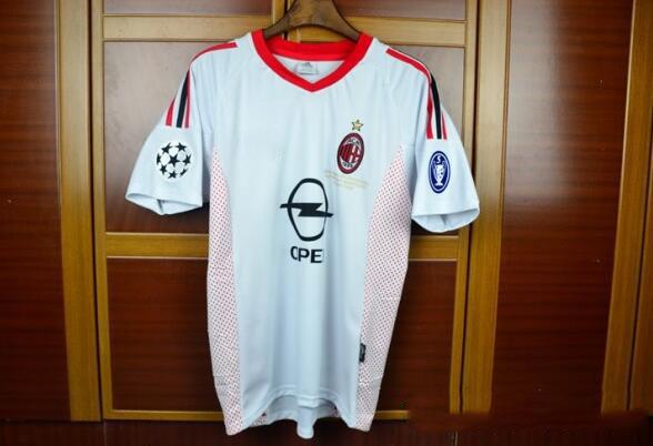 02 03 AC Milan Champions final version maldini 2002-2003 Shevchenko Vintage jerseys rugby jerseys