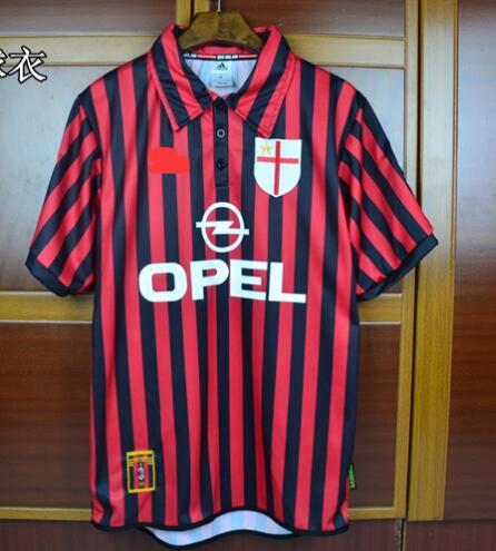 99-00 AC milan centenary home Shevchenko maldini