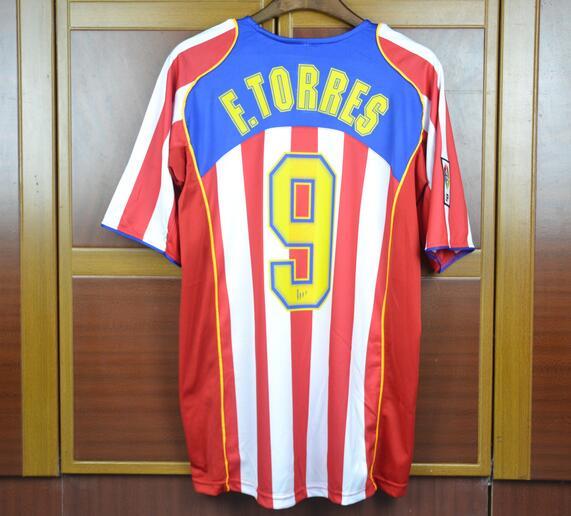 04 05 Torres retro jersey 2004 2005 ATM Liga version vantage Football home Shirts Camiseta de Futbol