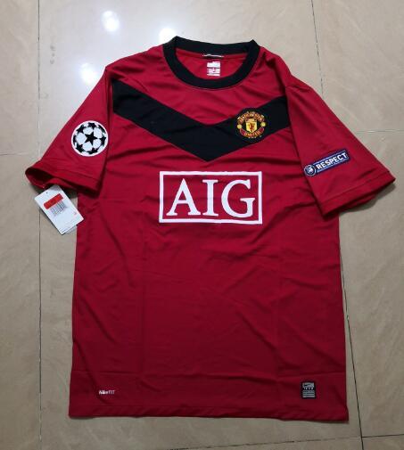 2009 Berbatov Giggs Champions Retro Soccer Jersys Football Shirts 09 Rooney Man Maillot Camisa futebol Camisetas de Futbol