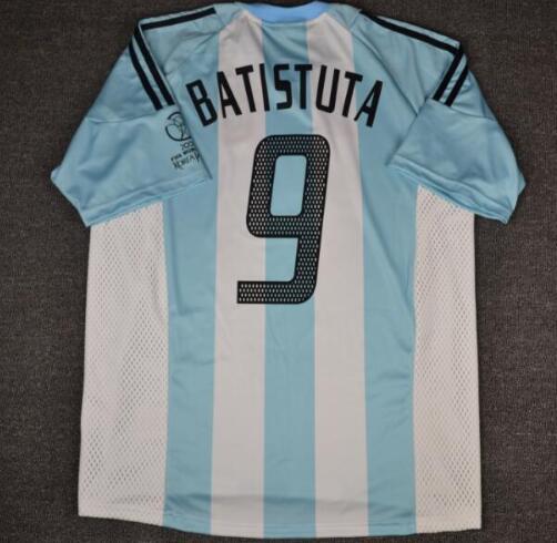 2002 Retro Argentina Batistuta Soccer Jersey world cup Mens Football Shirts Home uniforms Kit Camiseta de futbol Maglie da Calcio Maillot de