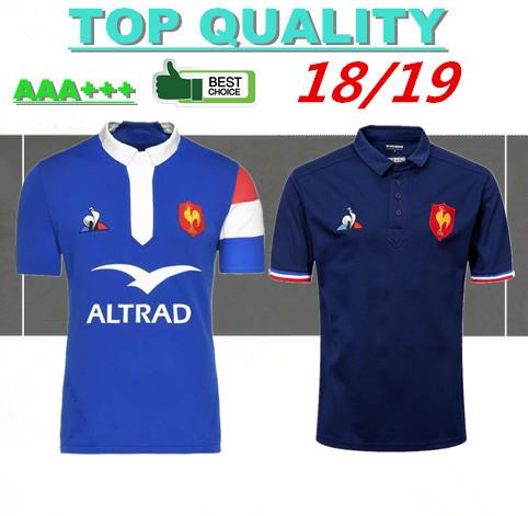 New style 2018 2019 France Super Rugby Jerseys 18 19 France Shirts Rugby Maillot de Foot French BOLN Rugby shirt size S-3XL