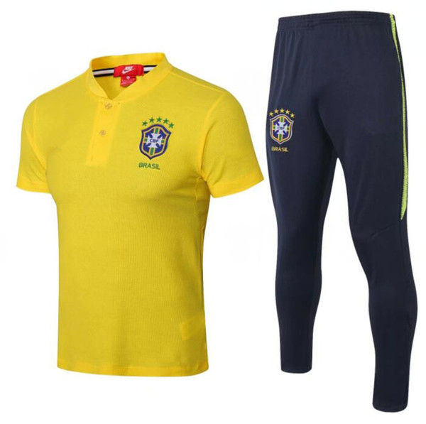 Brazil National Team 2018 World Cup Polo Shirt CBF P.COUTINHO CASEMIRO NEYMAR JR Portugal RONALDO QUARESMA HARRY DELE KANE Argentina shirt.