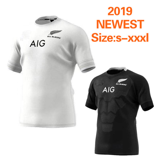 2019 New Zealand All Blacks home away Rugby Jerseys Super Rugby shirt All Blacks jersey Size S-5xL