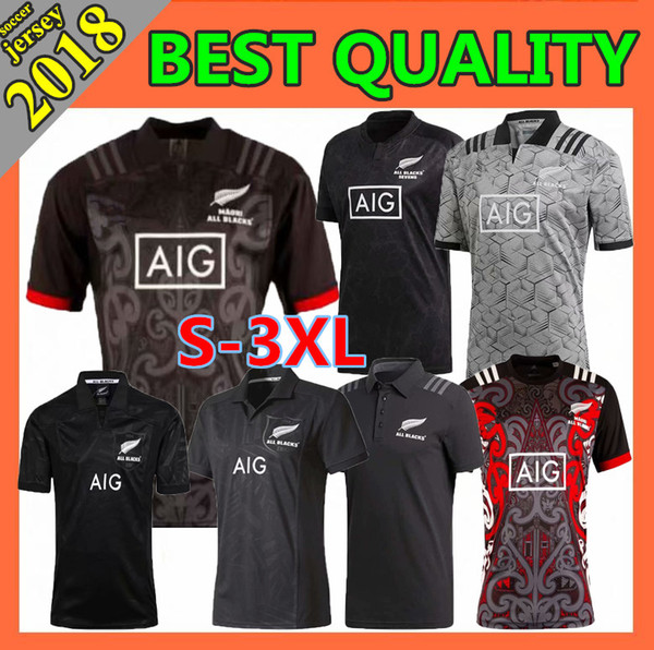 All Blacks Training Jersey 2018 Super RUGBY All Blacks Performance Home Jersey 2018/2019 New Zealand All Blacks Rugby Jersey Size S-XXXL