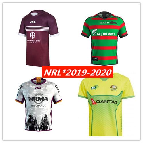 Best Quality Australia 2019 2020 BRISBANE BRONCOS SOUTH SYDNEY SOUTH SYDNEY MAROONS WALLABIES JERSEY Seven-man rugby Jerseys s-3xl