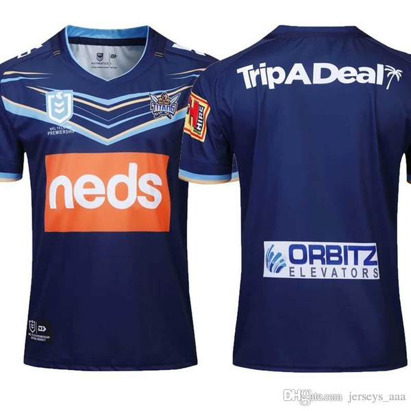 AAA+ Hot sales Best Quality 2019 2020 GOLD COAST TITANS HOME JERSEY Rugby jerseys NRL National Rugby League shirt nrl Jersey s-3xl