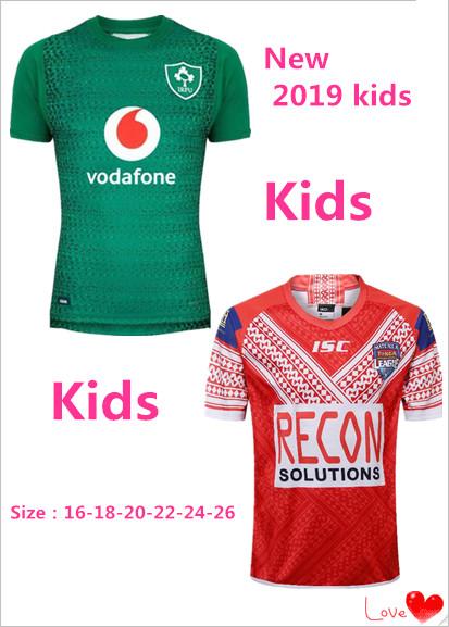 Free shipping!2019 TONGA kids RUGBY TONGA RUGBY LEAGUE 2018 19 HOME JERSEY Ireland IRFU 18 19 Home Rugby Ireland IRFU kids JERSEY size 16-26