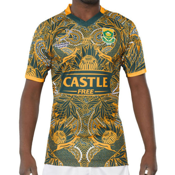 BlitzBokke # Madiba 100 jersey for Cape Town Sevens 2019 South Africa Special Rugby Shirt Blitzboks reveal Mandela 100th Rugby jersey S-3XL