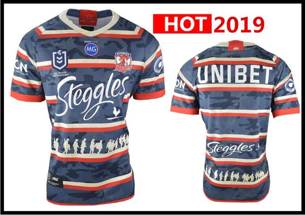 SYDNEY ROOSTERS 2019 MENS ANZAC JERSEY rugby Jerseys NRL National Rugby League rugby shirt nrl jersey Australia Sydney Roosters shirts s