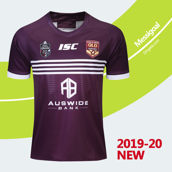 New 2019 2020 Queensland Maroons Rugby Jerseys NRL National Rugby League Maroons Home Rugby Shirts Size S-3XL Free Shipping Top AAA+ Quality