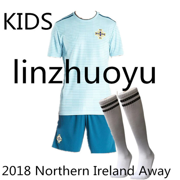 Top thailand quality kids Northern Ireland jerseys 2018 home green Tuaisceart Eireann McNAIR K.LAFFERTY DAVIS shirts jerseys