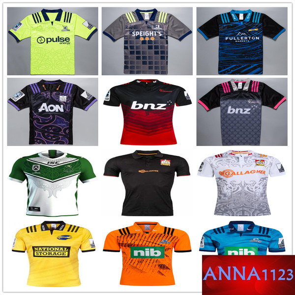 2018 2019 New Zealand Super Rugby Jerseys Highlanders Hurricanes Blues Maori All Stars Chiefs Crusaders 18 19 Home Away Football Shirts