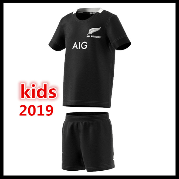 2019 New All Blacks Kids Mini Kit home Rugby Jerseys Super Rugby shirt All Blacks Kids jersey free shipping