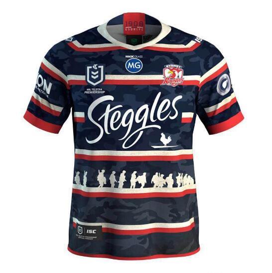 Hot sales Best Quality 2019 Australia SYDNEY ROOSTERS ANZAC JERSEY home rugby Jerseys shirt nrl jersey Sydney Roosters shirts s-3xl