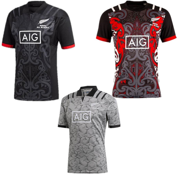 2018 new All Black new zealand home rugby Jerseys 2018 2019 Maori All Blacks Jersey 2018 top Thailand quality rugby shirts size S-3XL