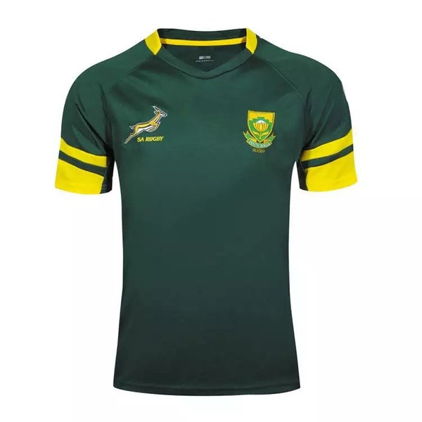 New South Africa Rugby shirts Tops Quality Polyester Anti-Wrinkle, Quick Dry, Breathable Rugby Jersey T-shirts Free shipping S-2XL