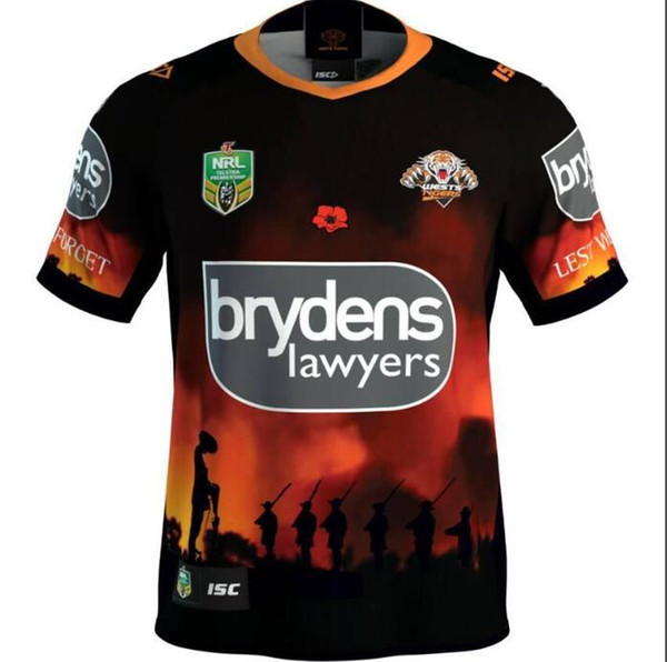 2019 Australian Rules football NRL West Tiger Commemorative Edition and away football Jersey high quality Jersey Rugby Shirts Size S-XXXL