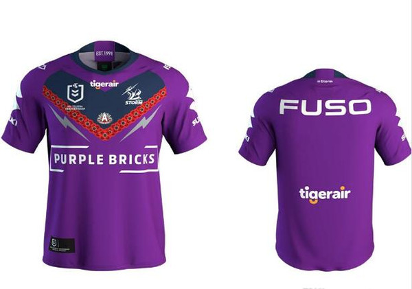 Hot sales 2019 2020 melbourne storm home rugby Jerseys shirt nrl jersey MELBOURNE STORM ANZAC JERSEY shirts s-3xl