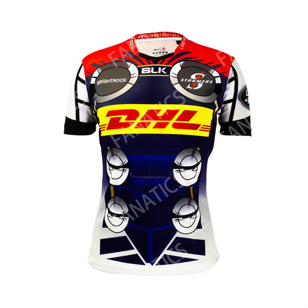 2019 New Super Rugby Mens Junior South African BLK DHL Stormers Marvel Thor Jersey Marvel Comic Super Hero Thor Jersey