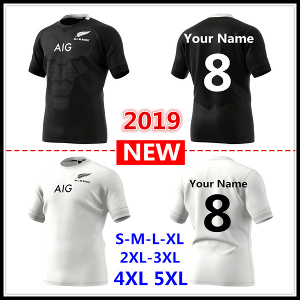 Custom names and numbers 2019 New Zealand All Blacks home away Rugby Jerseys Super Rugby shirt All Blacks jersey Size S-5xL