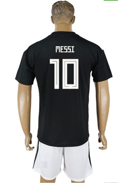 2018 hot sell jerseys #10 MESSI black jerseys top quality men jerseys mixed order Rugby Sets DHL free shipping