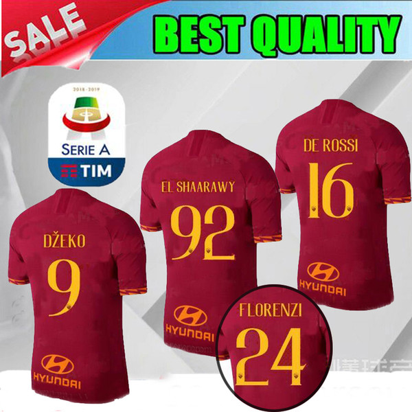 Thailand roma soccer jerseys DZEKO PEROTTI ZANIOLO jersey TOTTI jersey 19- 20 football kit shirt DE ROSSI 2019 as maillot de foot roma