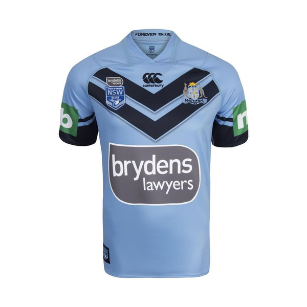 2018 New NSW Blues 18/19 Home Ligth Blue NRL Rugby Jersey Drop Shipping