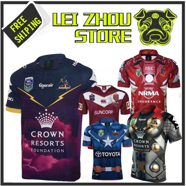 Top quality Melbourne Storm Rugby United States 2017 Marvel Thor Jersey Rugby Jersey 17/18 Melbourne Premium Quality S-3XL