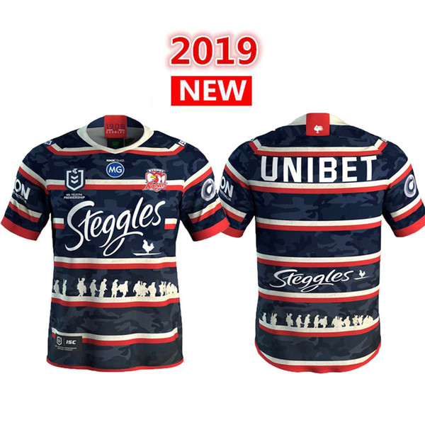 SYDNEY ROOSTERS 2019 MENS ANZAC JERSEY rugby Jerseys NRL National Rugby League rugby shirt nrl jersey Australia Sydney Roosters shirts s-3xl