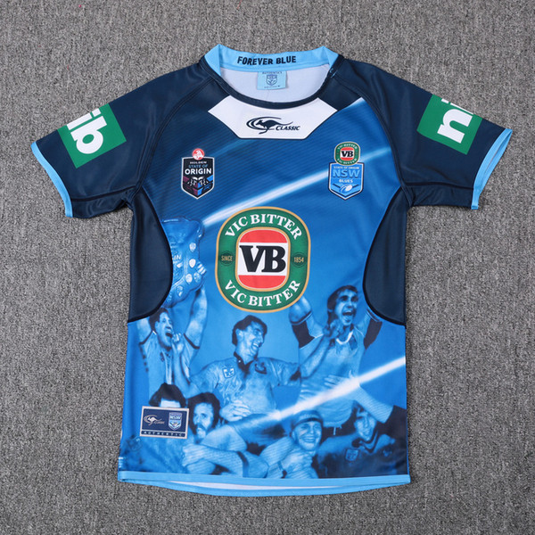 NSW BLUES STATE OF ORIGIN 2016 MEN'S TRUE BLUE CAPTAINS NRL JERSEY