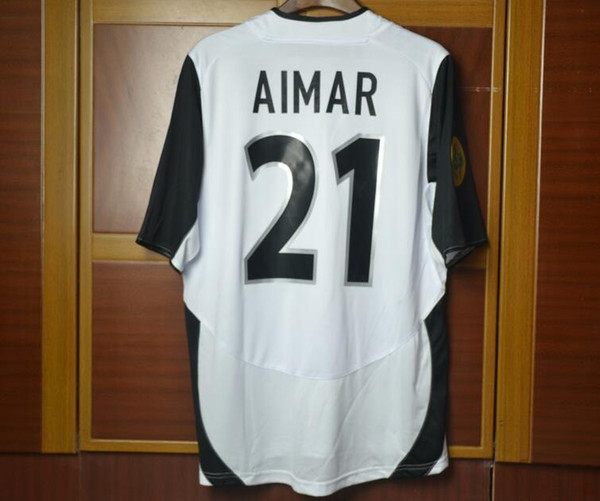 03 04 AIMAR jersey Valencia Europa League Cup Final retro jersey AIMAR vantage Football Shirts Camiseta de Futbol