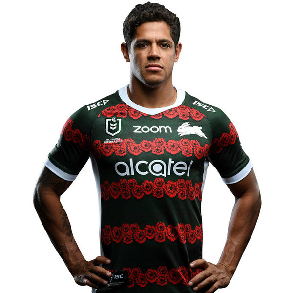 2019 South Sydney Rabbitohs ANZAC Home away rugby Jerseys shirt Australia Rabbitohs ANZAC jersey shirts