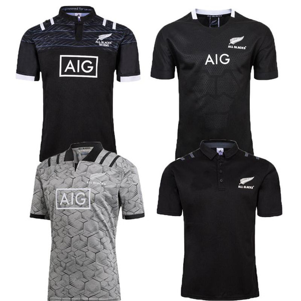 Top quality All Blacks Training Jersey 2019 ALL BLACKS POLO SHIRT BLACK T SHIRT Jersey 2018/2019 New Zealand All Blacks Rugby Jersey