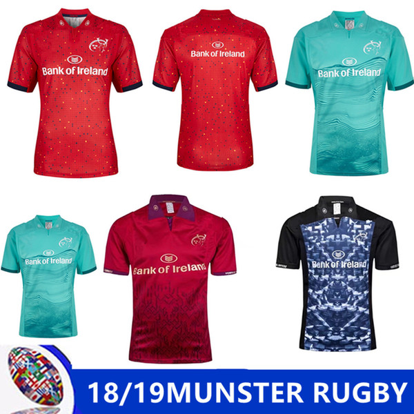 2018 2019 Munster Rugby jerseys 2018-19 top quality home away rugby shirts Ireland league 2018 MUNSTER HOME RUGBY size S-M-L-XL-XXL-3XL