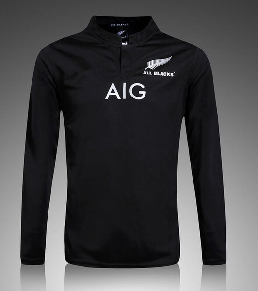 2017 New Zealand Long sleeve Ruby Jersey for adult 2016 men's Home Black Shirts All top thailand quality New Zealand Rugby Jerseys S-2XL