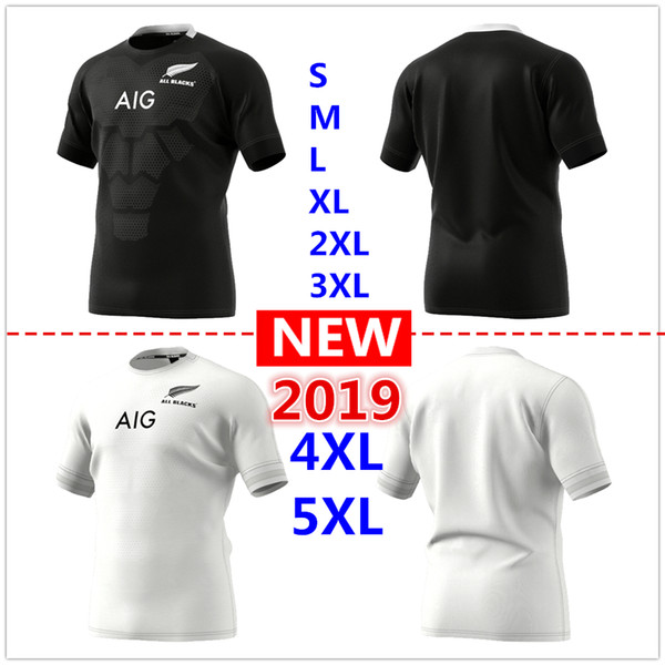 Best Quality 2019 New Zealand All Blacks home away Rugby Jerseys Super Rugby shirt All Blacks jersey Size S-5xL