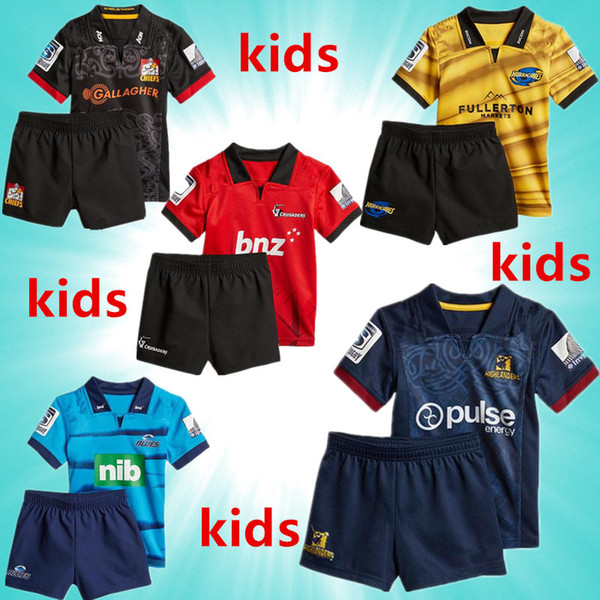 2018 New Zealand Club rugby jerseys child NRL jersey Crusaders Highlanders Chiefs blues Hurricanes NRL National Rugby League kids kit shirt