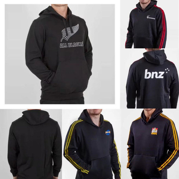 Best Quality New Zealand All Blacks Hoodie 2019 2020 Supporters Hooded Rugby Hurricanes jersey Chiefs Crusaders Hoodie Super Rugby jerseys