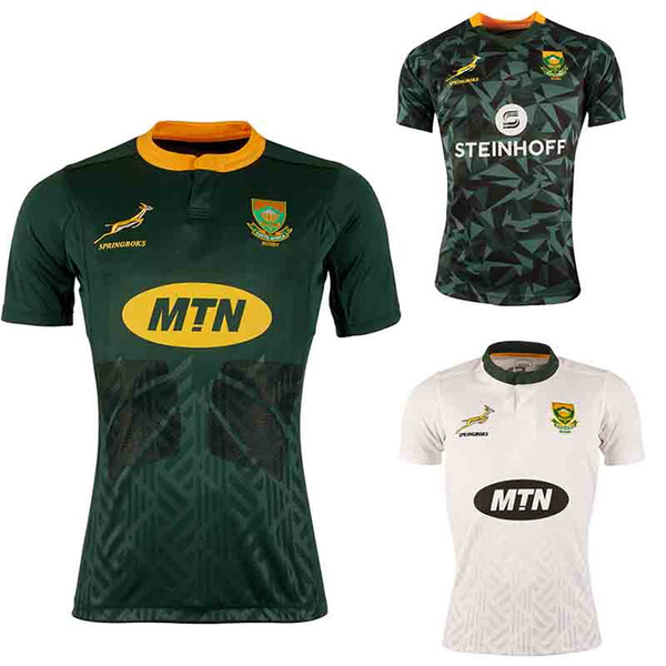 2019 Mens South Africa Home Rugby Shirt 2018 2019 South Africa 7's Home Rugby Jersey White Alternate Rugby Uniforms S-3XL