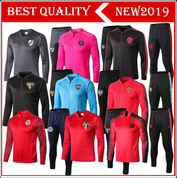 Flamengo football tracksuit 2019 Chandal Sao paulo soccer jacket 19 20 camisas de futebol SE Palmeiras Long pull link Training suit