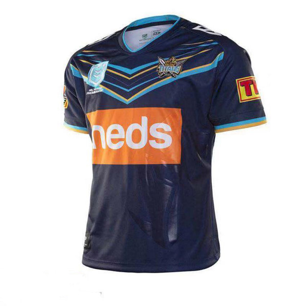 2019 RUGBY JERSEY 2019 GOLD COAST TITANS HOME JERSEY 2017/18 Gold Coast Titans league Gold Coast Titans Rugby jersey size S-3XL