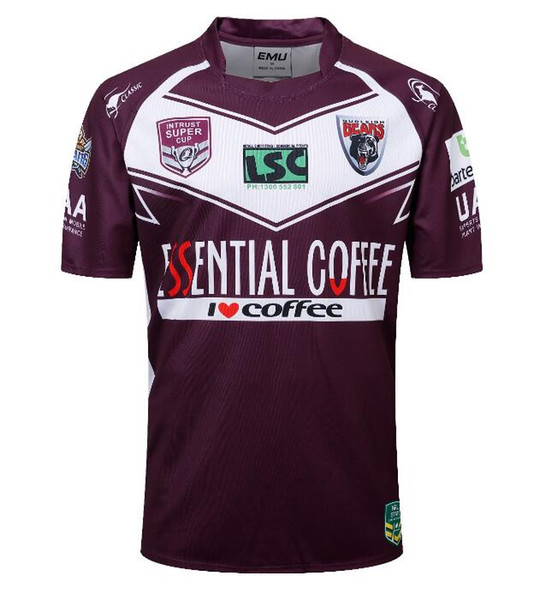 2019 Burleigh Bears Rugby INTRUST SUPER CUP 2018 2019 Redcliffe Dolphins Rugby Jerseys League jersey Redcliffe Dolphins size S-M-L-XL-3XL