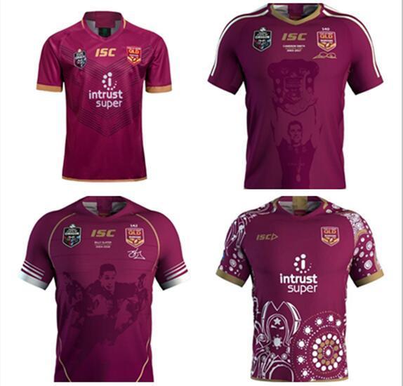 2019 MAROONS Rugby League Queensland 1819 QLD Maroons Malou Rugby jersey QLD Rugby 2018 2019 MAROONS JERSEY size S-3XL (Can print)