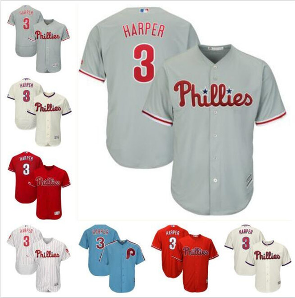 Philadelphia bryce harper phillies jersey baseball jerseys custom blank home official cool flex base spring jersey Robin Roberts mens 4xl